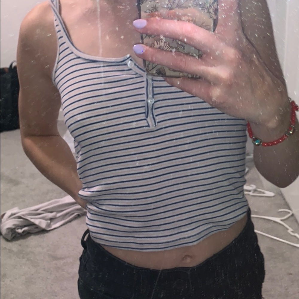 Striped Top Shop Tank